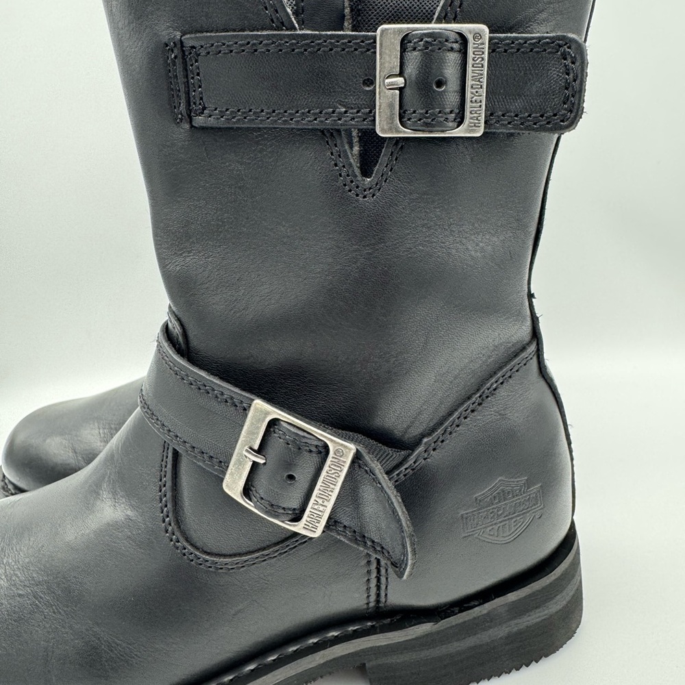 Harley-Davidson Women's 10 Barlyn 6-Inch Engineer Black Motorcycle Boots, D84721 - Picture 8 of 13